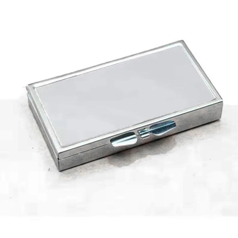 boîte bijoux moderne compartiments argentée lisse clips porte revêtement blanc