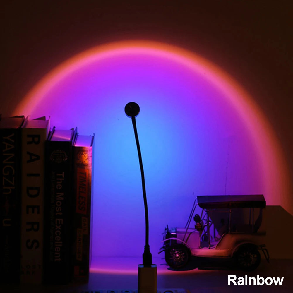 lampe projection led arc ciel astronaute geometrique moderne chambre noir blanc