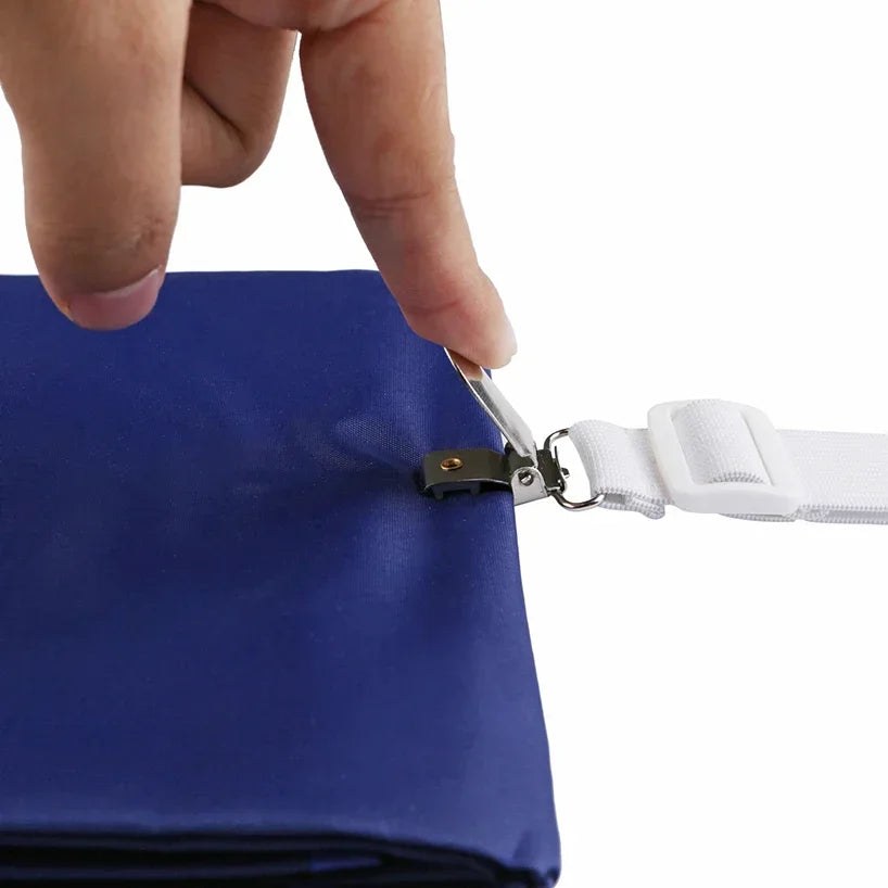 attaches drap réglables élastiques clips métalliques ressorts blanc noir pièces fonctionnel utilitaire