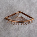 panier d'angle salle bain or rose chrome fileté moderne vis fixation produits