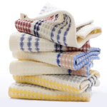 Serviette de bain épaisse en coton pur à rayures vertes