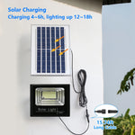 lampe solaire murale moderne noire bleu panneau photovoltaïque télécommande éclairage extérieur led 50w fixations