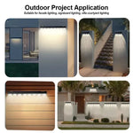 lampes murales solaires led noires lumière chaude murale panneau solaire intégré moderne minimaliste