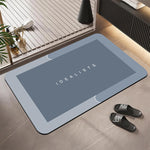 tapis sol gris moderne antidérapant absorption rapide texture douce 40x60cm 50x80cm 60x90cm