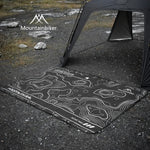 tapis pique nique imperméable oxford cloth cartographique moderne noir blanc 200cm 300cm camping