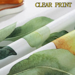 nappe imperméable citron feuilles vertes fond blanc moderne printemps été rectangle réutilisable polyester maison