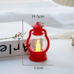 lanterne vintage transparente bougie led ornoements noel anneaux metalliques effet metallique robuste