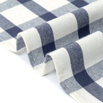 serviettes cuisine coton bleu marine blanc carreaux rayures classiques 45x70cm ensemble 1/5 pièces