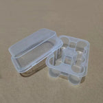 boîtes rangement transparentes flacons cosmétiques réutilisables modernes sans motif