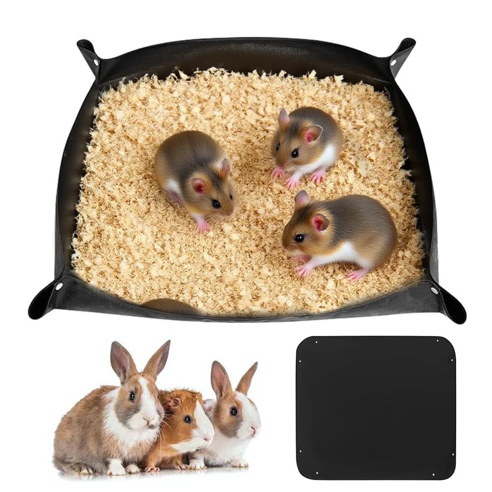 tapis imperméable lavable noir tapis animal compagnie hamster lapin texture granuleuse surface lisse okolets
