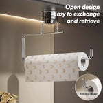 porte serviettes ventouse acier inoxydable transparent moderne crème noir géométrique cuisine rangement minimaliste