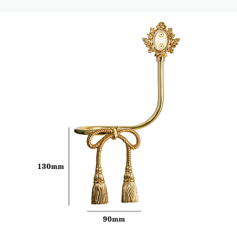 boucles rideau or ailes sculptées classiques décoratives noels dorés deux pièces
