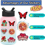 sticker vintage fleurs papillons coeurs blanc rouge enfants décoration scrapbooking fournitures scolaires