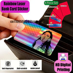 film protection carte bancaire multicolore moderne holographique adhésif