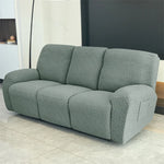 housse canapé inclinable gris jacquard moderne extensible poches fauteuil salon maison