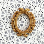 cadre photo rétro or relief floral baroque vintage shabby chic angel figurine round rectangular