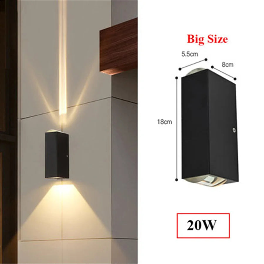 lampes murales led extérieures étanches modernes 6w 10w 20w noir jaune blanc rouge bleu