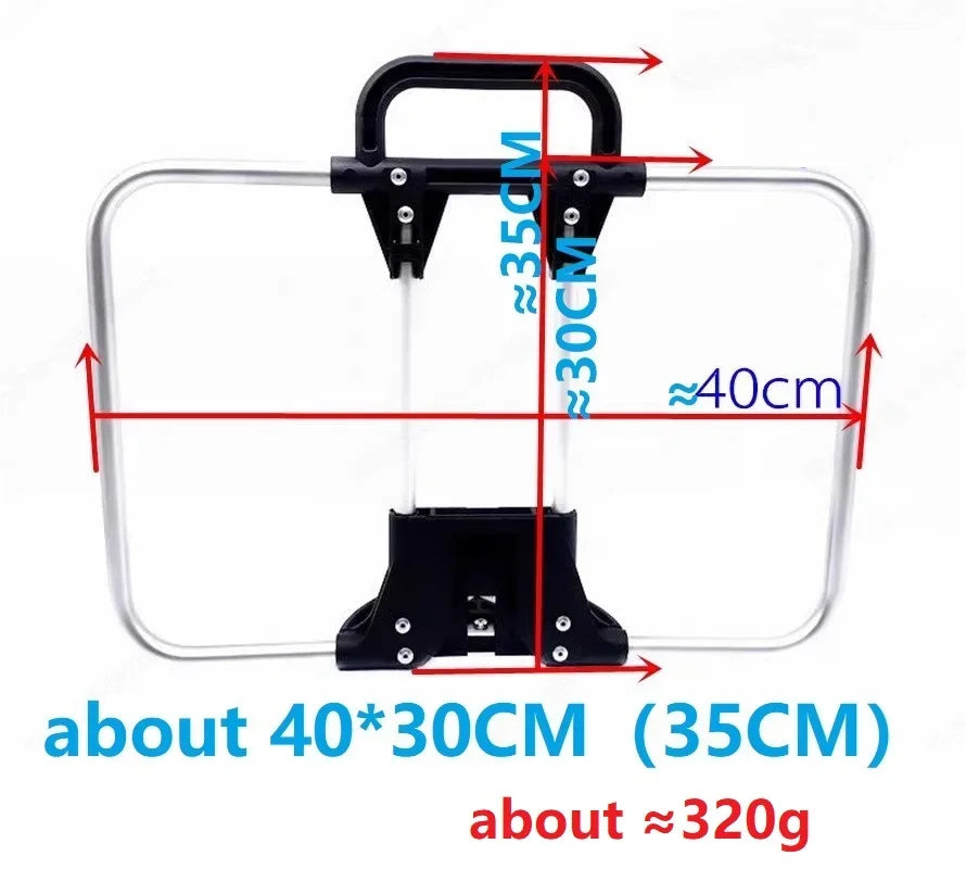 support sac dos pliant brompton aluminium alliage noir clips bandes élastiques ajustables sac dos
