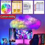lampe led nuage multicolore moderne adhésive ruban led contrôleur chambre