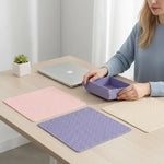 tapis réfrigérateur pliable violet jaune vert moderne rayures aimants