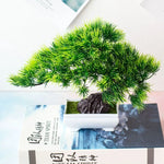 plante artificielle bonsaï miniature pot blanc décoration intérieur jardin maison vert