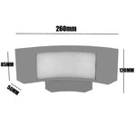 lampe murale moderne led 18w noir gris étanche ip65 aluminium polycarbonate