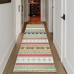 tapis couloir moderne motif floral anti dérapant polyester polypropylène noir blanc rouge vert jaune
