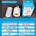 interrupteur sans fil timer 60w e27 led adaptable remote control moderne minimaliste 110v 220v