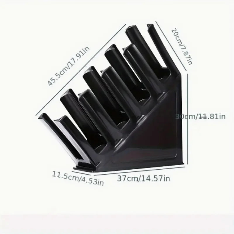 rangement gobelets plastique noir multiple compartiments the salon stockage respectueux environnement