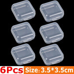 boîtes rangement transparentes plastique bijoux éponges rubans petits objets organisation pratique compact