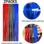 rideau franges métalliques couleurs vives mariage anniversaire décoration festive adhésif pack deux