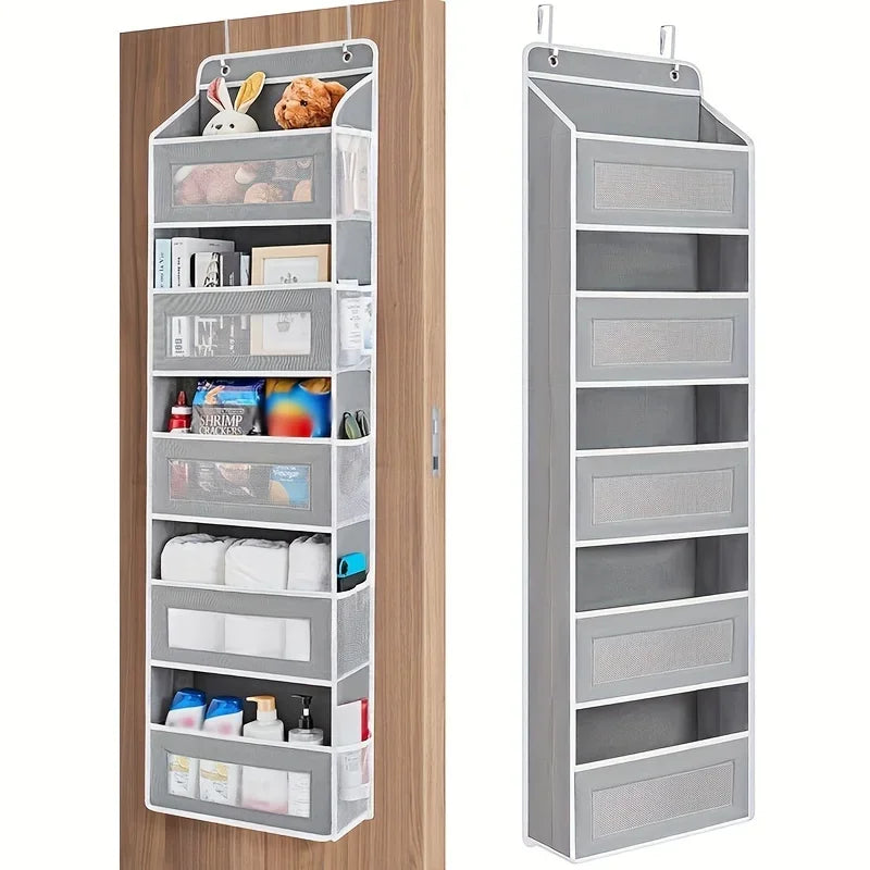 organisateur mural gris moderne compartiments clips toilettage chambre salle bain