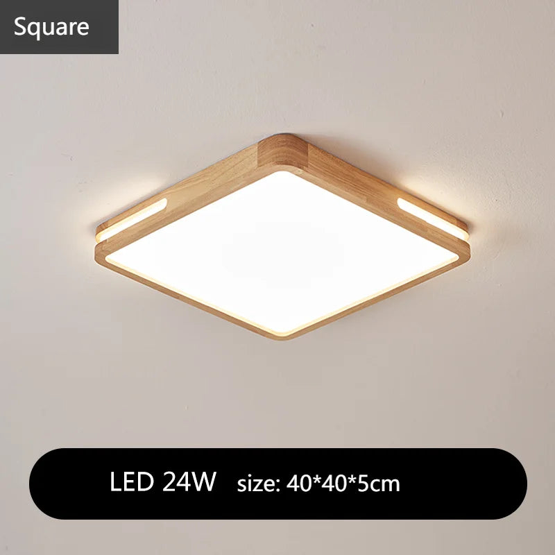 plafonnier moderne bois blanc lampe led ceiling touch switch minimaliste translucent