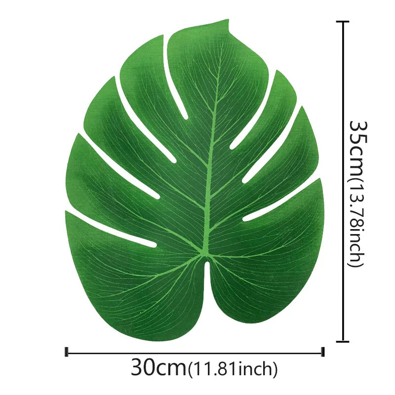 feuilles palmier artificielles vertes décorations tropicales naturelles mariage extérieur jardin fête maison