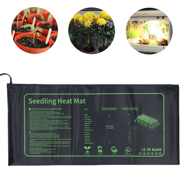 tapis chauffant semis plantes pvc ipx7 noir vert imprimé instructions clips câble pratique horticulture