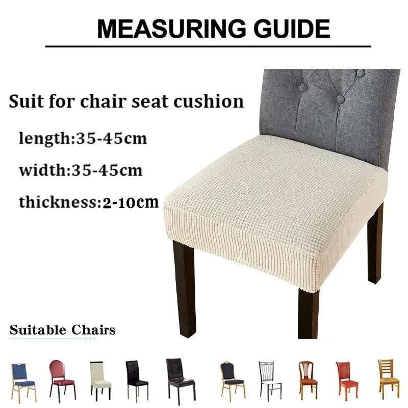 couvre siège chaise tissu carreaux beige moderne antidérapant élasthanne polyester