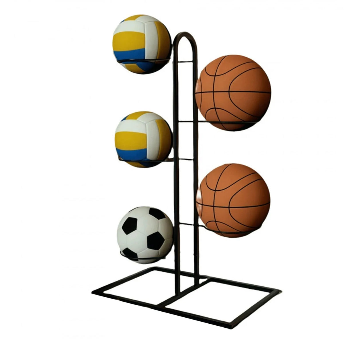 support balles sport noir moderne adhésif basketball football volley ball rangement garage