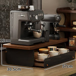 présentoir bois moderne tiroirs vis stockage tasses soucoupes sablés cuisine bar