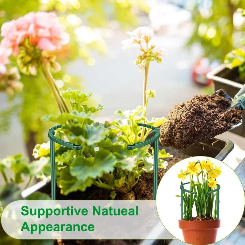 supports plantes vert foncés plastique moderne 16 pièces 16 trous insertion semi circulaire