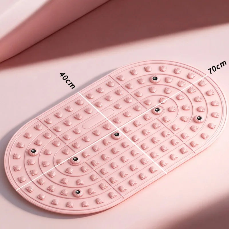 tapis massage acupression rose corail relief animal points pression moderne anti fatigue 70x40cm