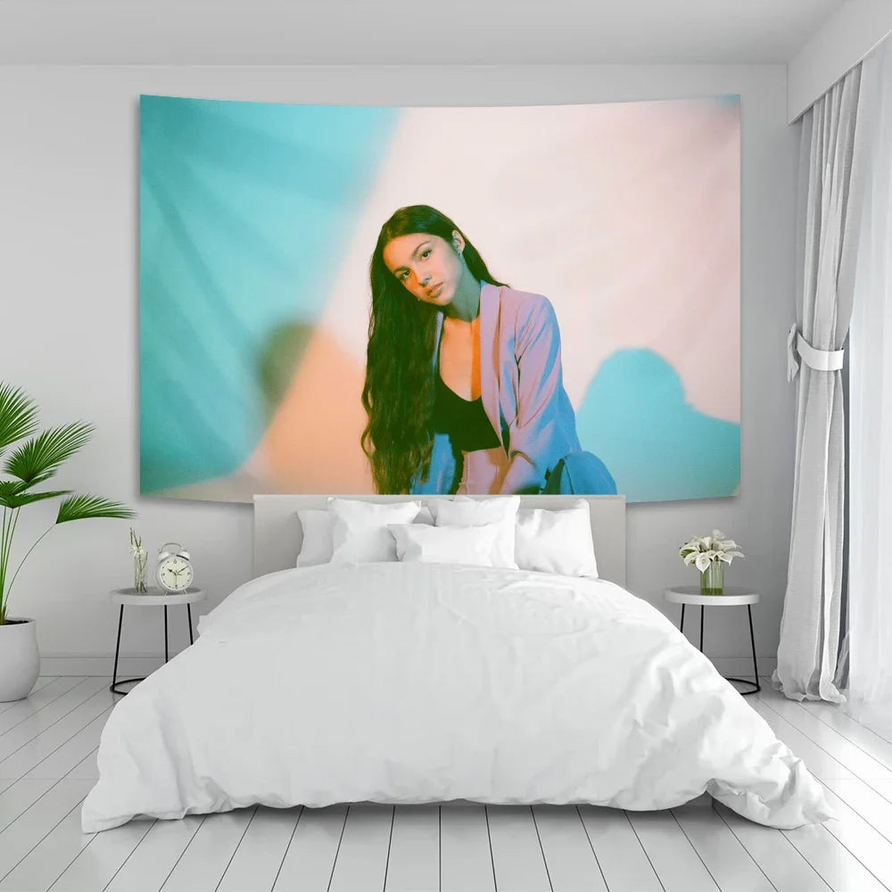tapisserie étoiles blanches rouge rayures horizontales décorative patriotique chambre taille grande