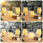 guirlande lumineuse led jaune 10m 10ampoules extérieur imperméable jardin festive