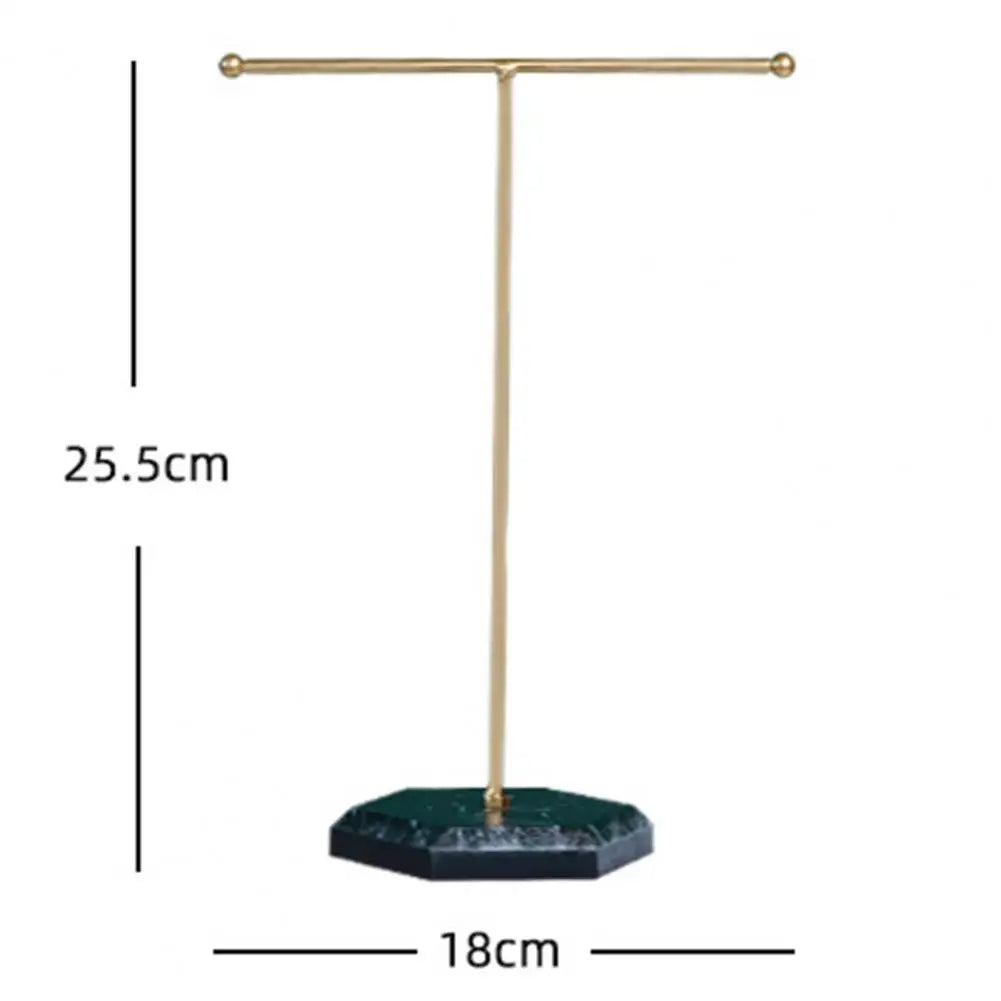 support bijoux or blanc marbre moderne hauteur 25.5cm largeur 18cm portable commercial domestique
