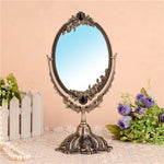miroir ovale or floral classique dressing sans luminaire rotationnable maison