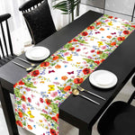 changement saisonnier printemps été chemin table fleurs colorées moderne floral polyester blanc rouge jaune
