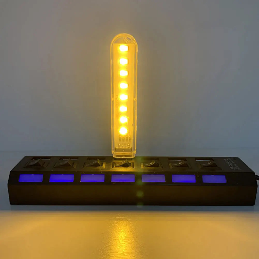 lampe led veilleuse usb alimentée 5v blanc rouge vert bleu violet moderne minimaliste adhésif