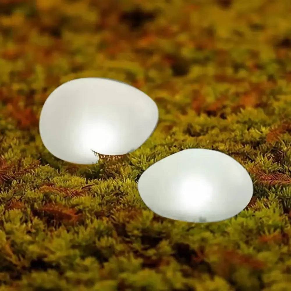 lampe solaire décoration extérieure led œuf pierre couleurs variées moderne minimaliste