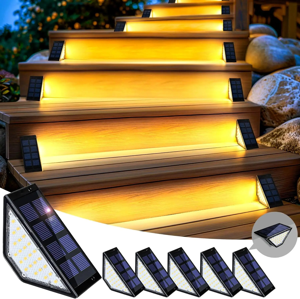 lampes solaires extérieures led noires blanches modernes adhésives autonomes imperméables ip65