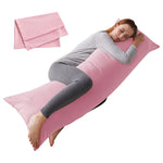 coussin corps housse satin noir rose bleu violet blanc moderne enveloppe double protection 20x54