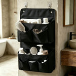 sac rangement mural noir gris clips modernes brosse flacon lotion crème